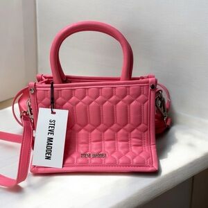Steve Madden Pink Quilted Crossbody Bag